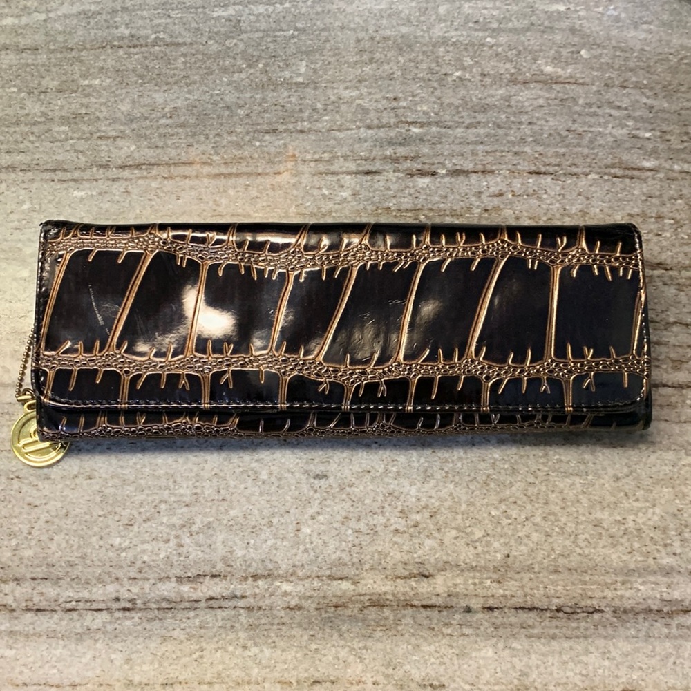 Brown Croc clutch